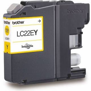 Brother LC22EY blækpatron gul 1200 sider, original