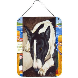 """" Caroline's Treasures Bull Terrier af Tanya og Craig Amberson Wall eller Door Hanging Prints AMB1030DS1216 16HX12W multicolor """"