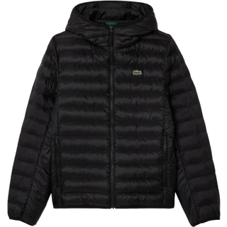 Jakke LACOSTE Men&#39;s Water-Repellent Quilted Puffer Jacket Black/ Black L - Black - L
