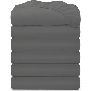 Royale Linens 6 Pack California King Fitted Sheet Set - Bottom Sheet - Soft & Breathable - B?rstet 1800 Microfiber - Wrinkle Resistant - Hotel Qu