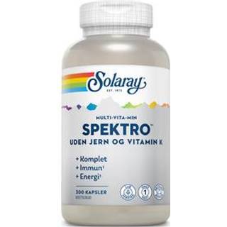 Spektro Multivitamin uden jern og vitamin K. - 300 Kapsler