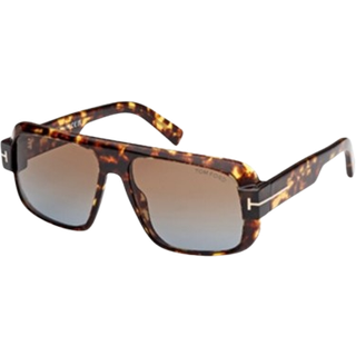 TOM FORD Mand FT1101 TURNER 52F Solbriller Acetat Havana Brun Firkantet Normal Skygge