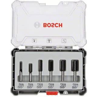 Bosch Bitsæt til fræsejern, 6 dele, lige skaft, 8 mm