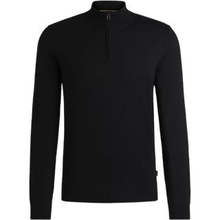 Sweater i ny uld med lynlås i halsen