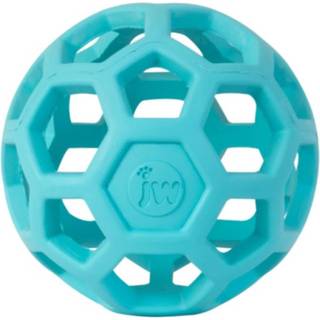 JW PET Hol-EE Roller Dog legetøjspuslespil Naturgummi Medium (4,5 tommer diameter) Blå