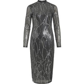 VILA Vigigi Highneck Sequin L/S MID Black Beauty Detail:sequin Sil S