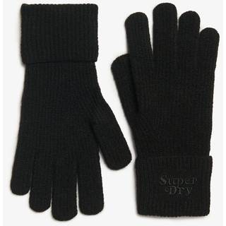 Superdry Superdry Black Soft Rib Knit Gloves