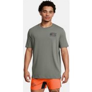 T-shirt Under Armour Project Rock 60/40S SS 4 Tools Clay Green/ Team Orange/ Black S - Black - S