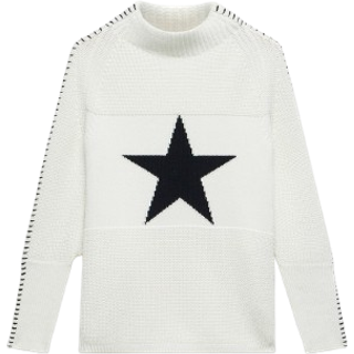Mint Velvet Cotton Blend Star TrøjeStor