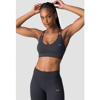 Ribbed Define V-neck Sports Bra Dusty Black