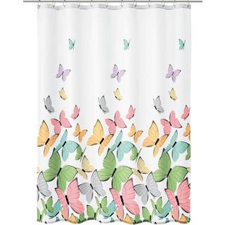Kw forhæng butterflies multi 180x200cm