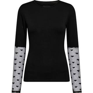 Liberte - Isa-Ls-Lace-Sleeve-Blouse - Black Heart