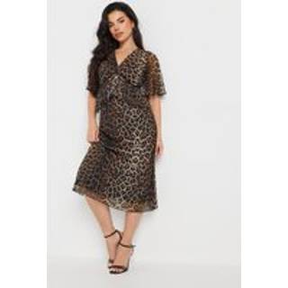 PixieGirl Petite Animal Mesh Frill Midi KjoleEU 34 Petite (UK 6 P)