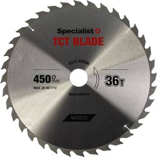 Rundsavsklinge til træ Specialist Wood; 450x2,5x50 mm; Z36
