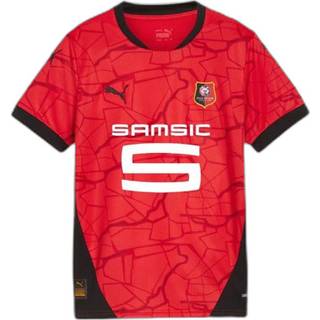 Puma Stade Rennais F.C. 24/25 Home Jersey Youth, Red, Size 13-14Y, Clothing - Black - 13-14Y