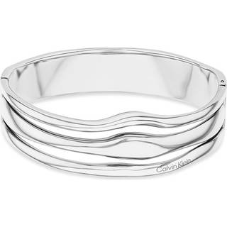 Sculptural Gold Plated Steel Bangle - Silver - One Size