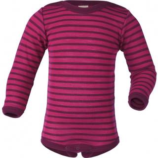 Engel Baby Body L/S mit Druckknöpfen geringelt Børn størrelse 50/56 farve lilla