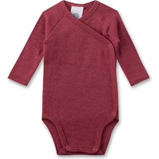Sanetta Kid's Wrapover Body 1/1 Wool Merino undertøj Børn størrelse 56/62 farve rød