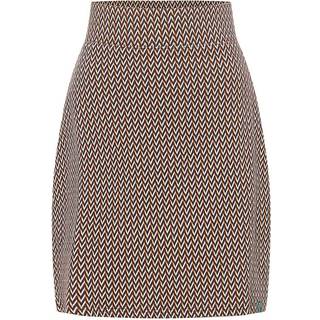 Tranquillo Women's Knitted Retro-Look Skirt Nederdel Damer størrelse S farve brun
