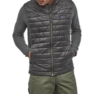 Patagonia Nano Puff Vest Syntetiske veste Herrer størrelse XS farve grå/sort