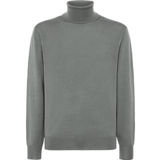 BOGGI MILANO Herren Rollkragenpullover grün unifarben