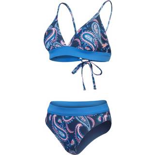 Women's Printed Banded Triangle Bikini Blue/Navy