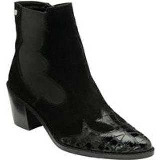 Ravel Ravel Black Suede And Patent Ankle Boots