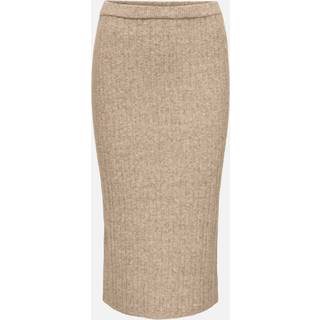 Only - Beige - Onljeanett Life Midi Rib Skirt Cc K - X-Small