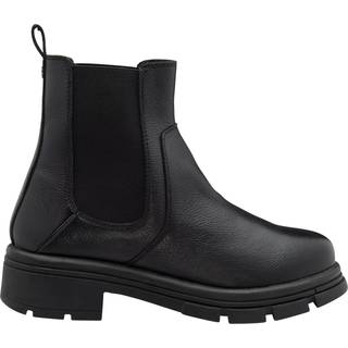 Ravel Ravel Black Leather Pull-On Chelsea Boots