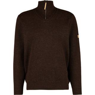 Ivanhoe of Sweden NLS Elm Half Zip Uldsweater Herrer størrelse S farve sort/brun