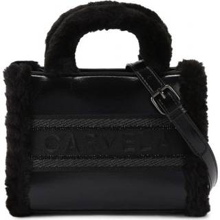Carvela Carvela Frame Micro Faux Fur Black Bag
