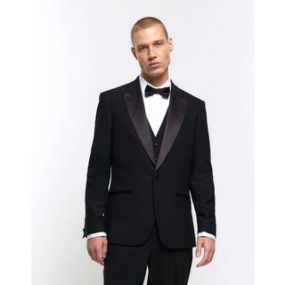 River Island River Island Black Plain Slim Tux Jacket