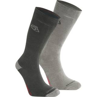 Craghoppers Nosilife Travel Twin Pack Socks Vandresokker størrelse 36-38 farve grå