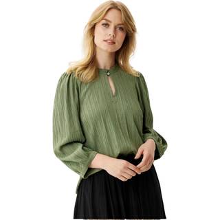 IN FRONT Tove Bluse, Farve: Army, Størrelse: L, Dame