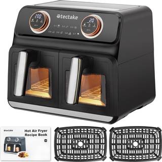 Airfryer Samurai, 2 rum, 7 programmer, 2400W - sort