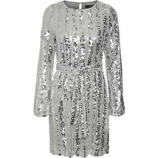 VERO MODA dame kjole VMEFA - Silver SEQUINS - M