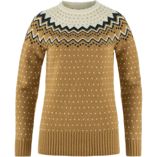 Fjällräven Women's Övik Knit Sweater Buckwheat Brown-Chalk White, XS
