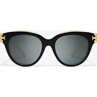 Tory Burch TY7209U 198887 53 Solbriller Kvinder Black - Ivory - 53mm