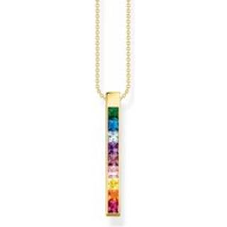 Thomas Sabo KE2146-996-7-L45v Damen-Halskette Bunte Steine Vergoldet