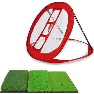 Chipping Net with 3 targets + Triple Surface Mat - Red