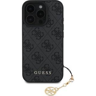 iPhone 16 Pro Guess 4G Charms Collection Hybrid Cover - Grå