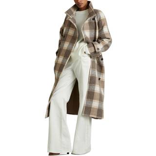 Reiss Piper Wool Blend Check Dobbeltradet Coat32