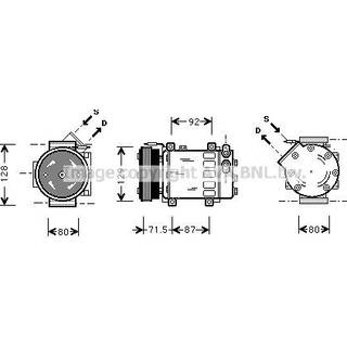 AVA COOLING SYSTEMS RTAK281 Kompressor ** CLEVER FIT ** Kältemittel: R134a, med diode