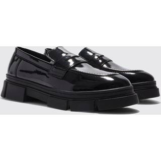 Mens Black Track Sole Loafer