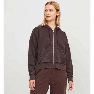 JJXX - Jxpipi Reg Ls Zip Wash Hood - Sweatshirts og hoodies til damer - Seal Brown Detail - L