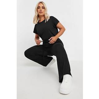 Yours Curve Yours Curve Blue Wide Leg Stretch Jogger Pants