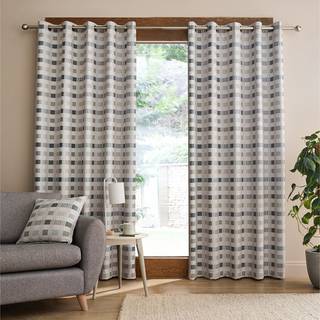 Catherine Lansfield Catherine Lansfield Green Wilson Check Thermal Blackout Lined Eyelet Curtains