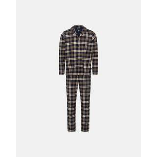 JBS Pyjamas Flannel i navy og brun til herre