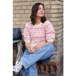 Abi Vintage Knit Bluse, Red, 36