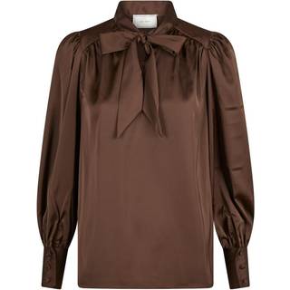 Jaz Bow Bluse, Brown, 34